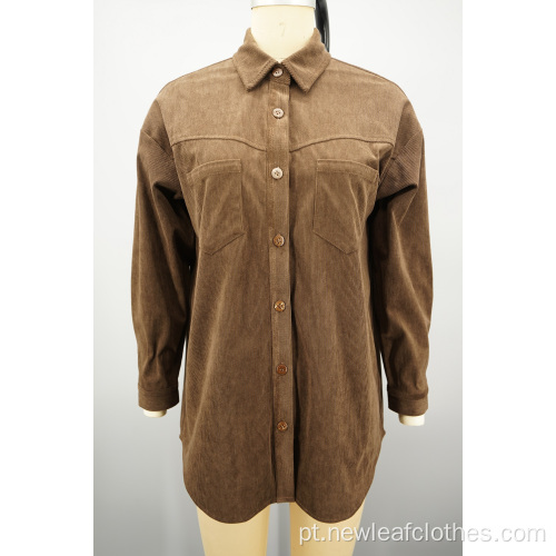 Camisa de alta qualidade Corduroy 16W Ladies